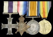 A Great War ‘Western Front’ M.C. group of four awarded to Company Sergeant-Major Herbert Stockwell, 5th...