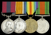 A Great War ‘Western Front’ D.C.M. group of four awarded to Corporal J. J. Abbey, 2nd Battalion, Oxfordshire and...