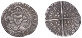Henry IV or Henry V, Light coinage: Secondary series, Groat, class B2a, mm. pierced cross pattée with central...