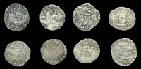 Henry V (1413-1422), Definitive issues, Pennies (8), Durham (4), York (4), various classes, some from local dies (N...