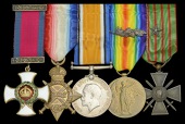 A Great War ‘Salonika’ D.S.O. group of five awarded to Lieutenant-Colonel A. T. Robinson, East Surrey Regiment,...