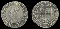 Elizabeth I (1558-1603), Sixth issue, Shilling, mm. escallop, bust 6A, reads elizab d g ang fr et hib regi, 5.61g/9h...