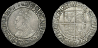 Elizabeth I (1558-1603), Sixth issue, Shilling, mm. crescent, bust 6A, reads elizab d g ang fr et hib regi,...
