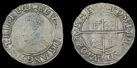 Elizabeth I (1558-1603), Sixth issue, Shilling, mm. woolpack (over tun on rev.), bust 6B, reads elizab d g ang fr et...
