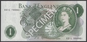 ERROR: Bank of England, John S. Fforde, £1, 15 February 1967, mismatched serial numbers R31L 799961 and R31L...