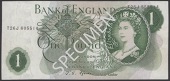 ERROR: Bank of England, John S. Fforde, £1, 15 February 1967, with mismatched and incorrectly placed serial numbers...