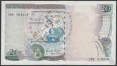 ERROR: Bank of England, George M. Gill, £20, 1 March 1988, serial number 78W 315218, with significant areas of...