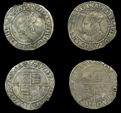 Elizabeth I (1558-1603), Second issue, Groats (2), both mm. cross-crosslet, bust 1F, reads elizabeth d g ang fr et...