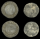 Elizabeth I (1558-1603), Second issue, Groats (2), both mm. martlet, bust 1F, reads eliabeth d g an fr et hib...
