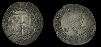 Elizabeth I (1558-1603), Irish issues, Third issue, Penny, 1601, mm. trefoil, reads elizabeth d g an fr et hiber re,...