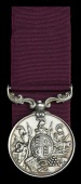 Army L.S. & G.C., V.R., 3rd issue, small letter reverse (43. Pte. D. Boland. 18th Hussars) impressed naming, good...