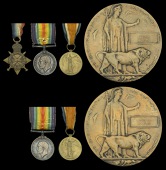 Family group:

Three: Sapper F. Malpass, 126th Field Company, Royal Engineers, who was killed in action on the...