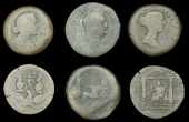 Roman Provincial Coinage, EGYPT, Alexandria, Domitian, Æ Drachm, date illegible, rev. Emperor driving centaur biga...