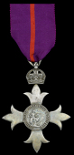 The Most Excellent Order of the British Empire, M.B.E. (Military) Member’s 1st type breast badge, silver,...