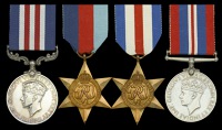 A Second War ‘Immediate’ 1945 ‘North West Europe’ M.M. group of four awarded to Crocodile Tank Commander,...
