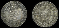 Scotland, James V, Second coinage, Groat, type III, Edinburgh, reversed trefoil stops on obv., reads scotor and...
