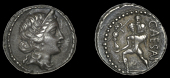 Roman Imperatorial Coinage, CÆSARIANS, Julius Cæsar, Denarius, travelling military mint in North Africa, 47-6,...