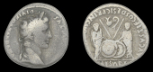 Roman Imperial Coinage, Augustus, Denarius, Lugdunum, c. 2 BC-4 AD, laureate bust right, rev. Gaius and Lucius...