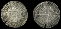 Scotland, James III, Groat, Light issue, Edinburgh, mm. cross fleury, crown with five spikes, pellets in first and...
