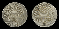 Ireland, John (as King), Third coinage, Penny, Dublin, Roberd, roberd on dive, 1.42g/5h (S 6228; DF 50). Nearly very...