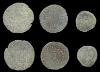 Scotland, James V, First coinage, Plack, mm. crown on obv. only, 1.40g/1h (S 5381); Mary, First period, Half-Bawbee,...