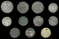 Scotland, Charles I, Third coinage, Falconer’s anonymous issue, Twenty Pence, 0.72g/6h (S 5591); together with...