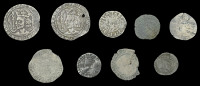 Scotland, Robert II, Groats (2), Edinburgh, 2.60g/7h, Perth, reads villa ed perth, 3.32g/6h, both with mm. cross...