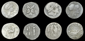 Roman Republican Coinage, M. Furius Philus, Denarius, c. 119, laureate head of Janus, rev. Roma standing left...