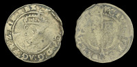 Ireland, Henry VIII, Posthumous coinage, Threepence, type II, Dublin, mm. boar’s head on rev. only, local style...