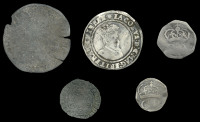 Ireland, Charles I, Ormonde money, Groat, 1.46g/12h (S 6548; DF 303); together with other Irish coins (4), Philip...