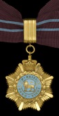 Order of British India, 1st Class, 2nd type neck badge (1939-46), gold and enamel, screw-nut fitting to reverse,...