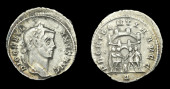 Roman Imperial Coinage, Diocletian, Argenteus, Rome, 295-7, diademed bust right, rev. Diocletian, Maximian,...