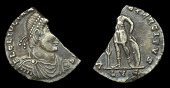 Roman Imperial Coinage, Julian II, Miliarensis, Lugdunum, 360-3, diademed and draped bust right, rev. Emperor...