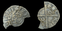 Scotland, David II, First coinage, First issue, Halfpenny, reads gracia, 0.34g/9h (Holmes/Stewartby Fg; B 1 var.; S...