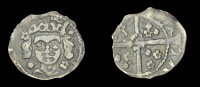 Ireland, Edward IV, Suns and Roses/Rose on Cross coinage, Penny, small rose type, Dublin, rose and single sun...