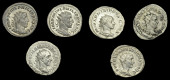 Roman Imperial Coinage, Philip I, Antoninianii (3), all Rome, 248, rev. stag standing right, 3.39g (RIC 18), 244-7...