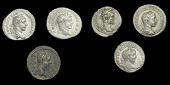 Roman Imperial Coinage, Septimius Severus, Denarii (3), Rome (2), 197-200, rev. Moneta seated left, 2.78g (RIC...