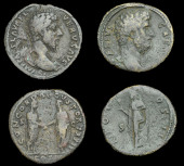 Roman Imperial Coinage, Ælius, Sestertius, Rome, 137, rev. Spes walking left, holding flower, 24.10g (RIC 2695...