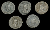 Roman Imperial Coinage, Allectus, Aurelianii or ‘radiates’ (2), both London, 293-6, rev. Lætitia standing left,...
