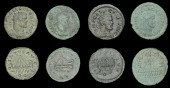 Roman Imperial Coinage, Allectus, Quinarius, London, rev. galley left, 1.97g (RIC 55); together with other Quinarii...