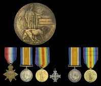 Family Group:

Three: Private M. Byrne, 4th Canadian Infantry, who was killed in action on the Western Front on 4...