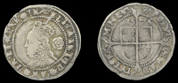 Elizabeth I (1558-1603), Fourth issue, Threepence, 1575, mm. eglantine, bust 4D, reads elizabeth d g ang fr et hi...
