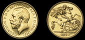 George V (1910-1936), Proof Half-Sovereign, 1911 (M 526A; S 4006). Good extremely fine, fields lightly hairlined	...