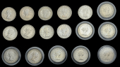Elizabeth II (1952-    ), Sterling issues, Proof Sixpence, 1953 (ESC 4522; S 4141); Sixpences (16), 1953-66...