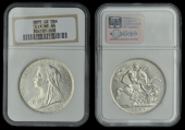 Victoria (1837-1901), Crown, 1895, edge lviii (ESC 2598; S 3937). Of bright appearance, minor marks in front of...