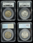 George V (1910-1936), Florins (2), 1916, 1918 (ESC 3761, 3763; S 4012) [2]. Good extremely fine [slabbed CGS 82 and...