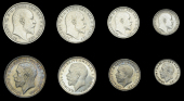 Edward VII (1901-1910), Maundy set, 1902 (ESC 3607; S 3985); George V, Maundy set, 1923 (ESC 3983; S 4027) [8]....