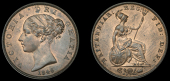 Victoria (1837-1901), Halfpenny, 1846 (BMC 1530; S 3949). Extremely fine,much original colour	 £140-£180