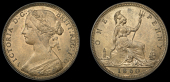 Victoria (1837-1901), Penny, 1860, dies Dd (F 10; BMC 1629; S 3954). Good extremely fine, full original colour, some...