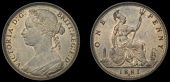 Victoria (1837-1901), Penny, 1881h, dies Pp (F 108; BMC 1724; S 3955). Extremely fine, considerable original colour	...